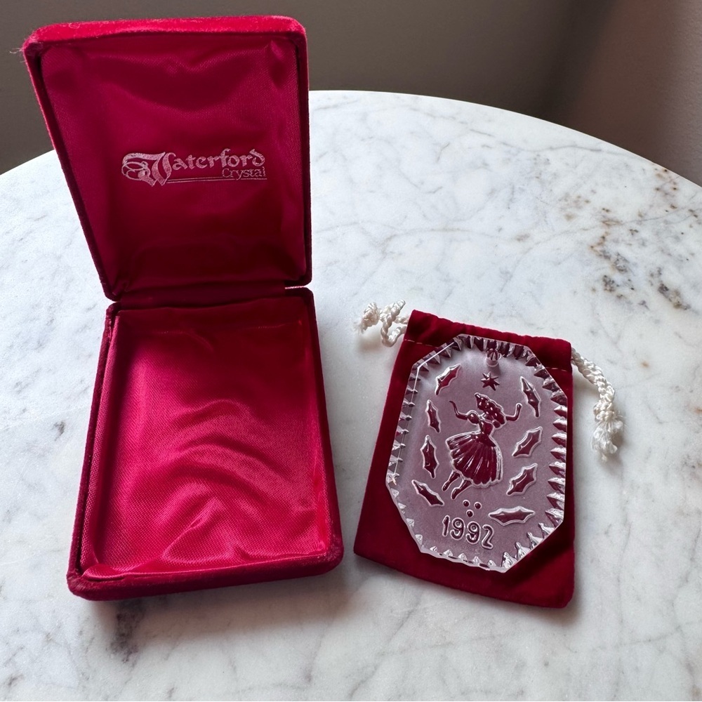 Waterford Crystal 12 Days Of Christmas VTG Etched Glass Ornament